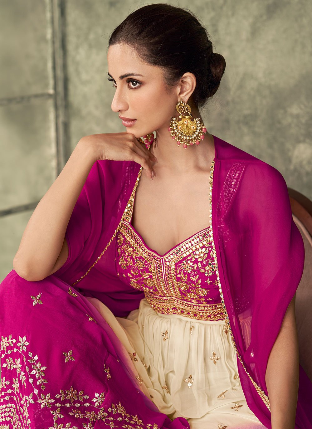 Hot model in lehenga best sale