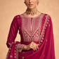 Palazzo Salwar Suit Silk Hot Pink Embroidered Salwar Kameez