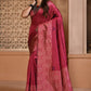 Trendy Saree Handloom Silk Hot Pink Woven Saree