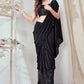 Contemporary Imported Black Sequins Saree