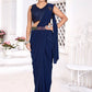 Classic Imported Blue Broches Saree