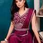 Classic Imported Wine Patch Border Saree