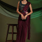 Classic Imported Maroon Plain Saree