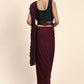 Classic Imported Maroon Plain Saree