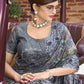 Classic Imported Grey Embroidered Saree