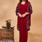 Trendy Saree Imported Maroon Sequins Saree