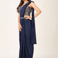Classic Imported Blue Plain Saree