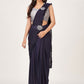 Classic Imported Blue Plain Saree