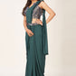 Traditional Saree Imported Green Plain Saree