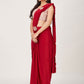 Trendy Saree Imported Red Plain Saree