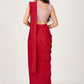 Trendy Saree Imported Red Plain Saree