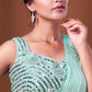 Classic Imported Sea Green Patch Border Saree