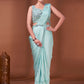 Classic Imported Sea Green Patch Border Saree