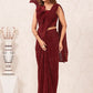 Designer Imported Maroon Sequins Saree