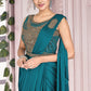 Trendy Saree Imported Teal Plain Saree