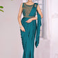 Trendy Saree Imported Teal Plain Saree
