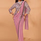 Trendy Saree Imported Mauve Patch Border Saree