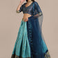 A Line Lehenga Jacquard Aqua Blue Woven Lehenga Choli