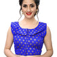 Blouse Jacquard Blue Weaving Blouse