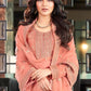 Salwar Suit Jacquard Viscose Peach Embroidered Salwar Kameez