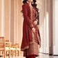 Salwar Suit Jacquard Maroon Embroidered Salwar Kameez