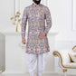 Indo Western Jacquard Multi Colour Fancy Work Mens