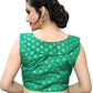 Designer Blouse Jacquard Green Weaving Blouse