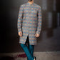 Indo Western Sherwani Jacquard Multi Colour Fancy Work Mens