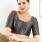 Designer Blouse Jacquard Blue Jacquard Work Blouse