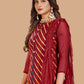 Salwar Suit Jacquard Organza Maroon Lace Salwar Kameez