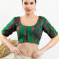 Designer Blouse Jacquard Multi Colour Print Blouse