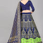 Lehenga Choli Banarasi Silk Jacquard Blue Jacquard Work Lehenga Choli