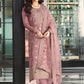Salwar Suit Jacquard Viscose Pink Embroidered Salwar Kameez