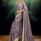 Trendy Saree Jacquard Rangoli Purple Fancy Work Saree