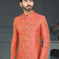 Indo Western Jacquard Pink Weaving Mens