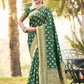 Classic Jacquard Silk Green Zari Saree