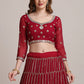 Lehenga Choli Jacquard Silk Maroon Sequins Lehenga Choli