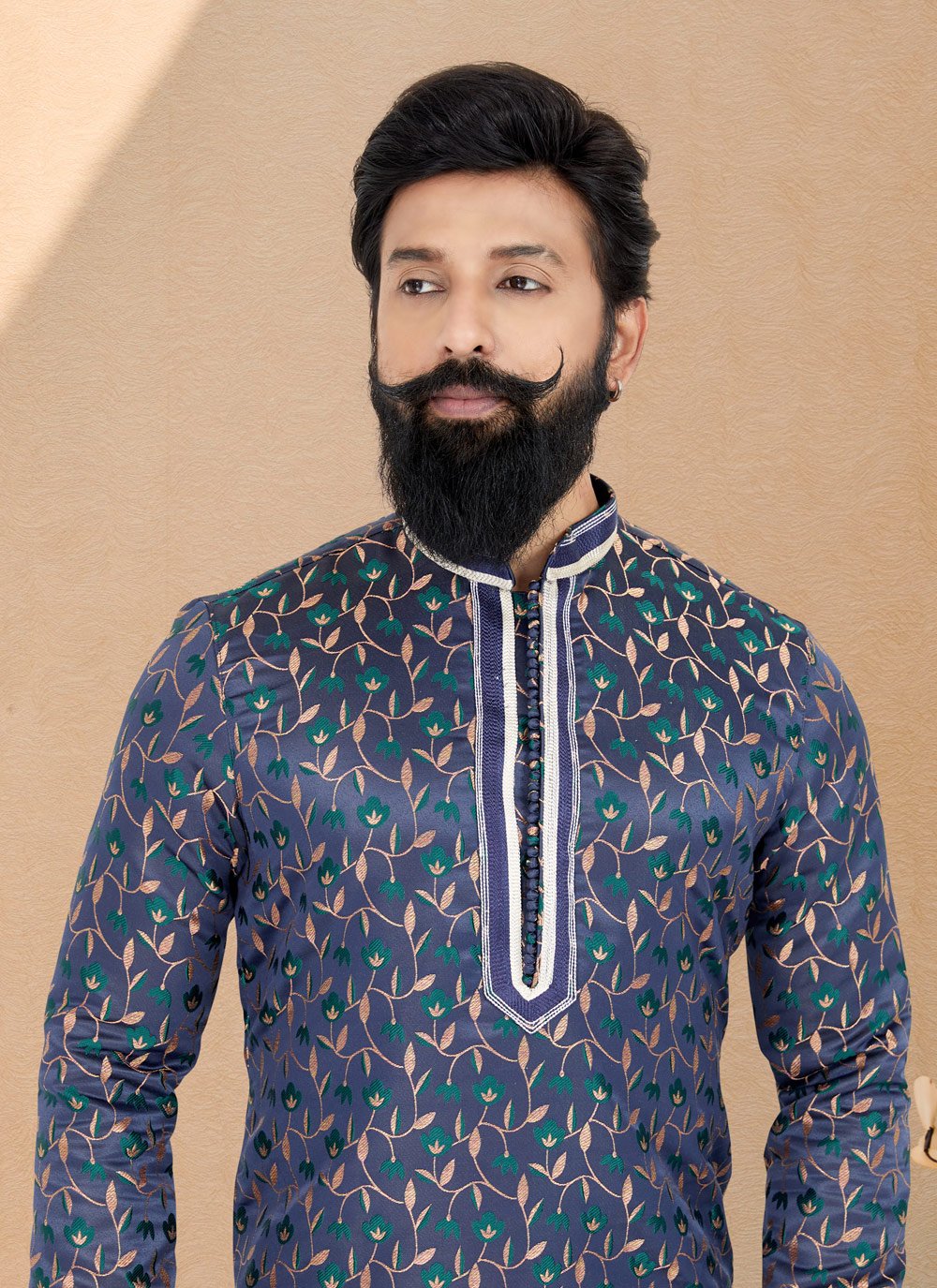 Kurta Pyjama Jacquard Silk Multi Colour Jacquard Work Mens