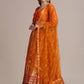 Lehenga Choli Jacquard Silk Orange Woven Lehenga Choli