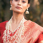 Trendy Saree Jacquard Silk Orange Zari Saree