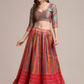 Lehenga Choli Jacquard Silk Multi Colour Woven Lehenga Choli