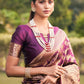 Classic Jacquard Silk Purple Zari Saree
