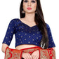 Lehenga Choli Banarasi Silk Blue Jacquard Work Lehenga Choli