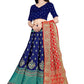 Lehenga Choli Banarasi Silk Blue Jacquard Work Lehenga Choli