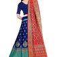 Lehenga Choli Banarasi Silk Blue Jacquard Work Lehenga Choli