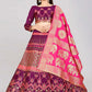 Lehenga Choli Banarasi Silk Purple Jacquard Work Lehenga Choli