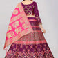 Lehenga Choli Banarasi Silk Purple Jacquard Work Lehenga Choli