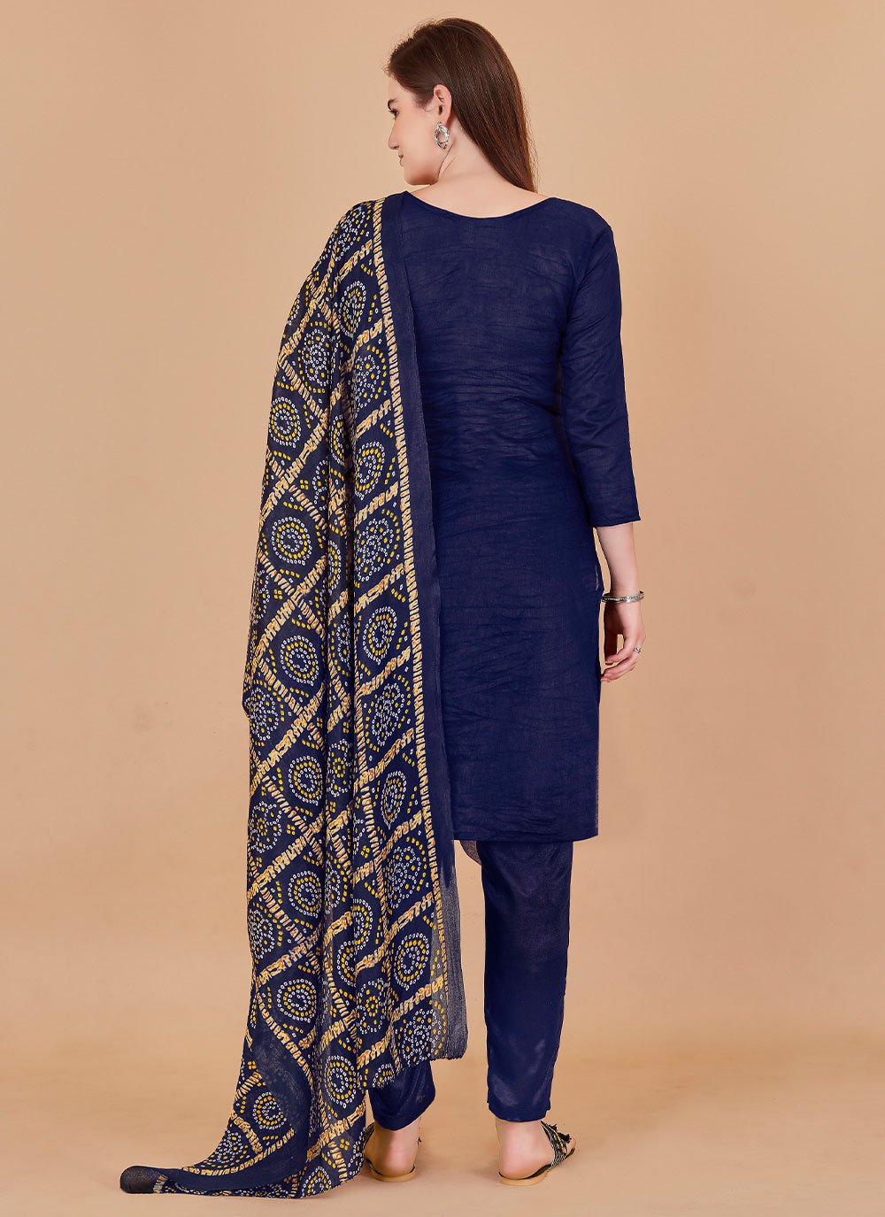 Trendy Suit Banarasi Silk Blue Jacquard Work Salwar Kameez