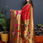 Trendy Saree Silk Red Jacquard Work Saree