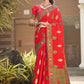 Classic Jacquard Silk Red Jacquard Work Saree